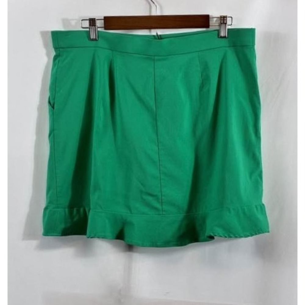 Counterparts Green Ruffle Hem Golf Tennis Skort Pockets Size 14 Excellent - Picture 5 of 10